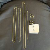 10K Gold Necklaces, Bracelet, and Hoop Earrings - thumbnail 1 of 14