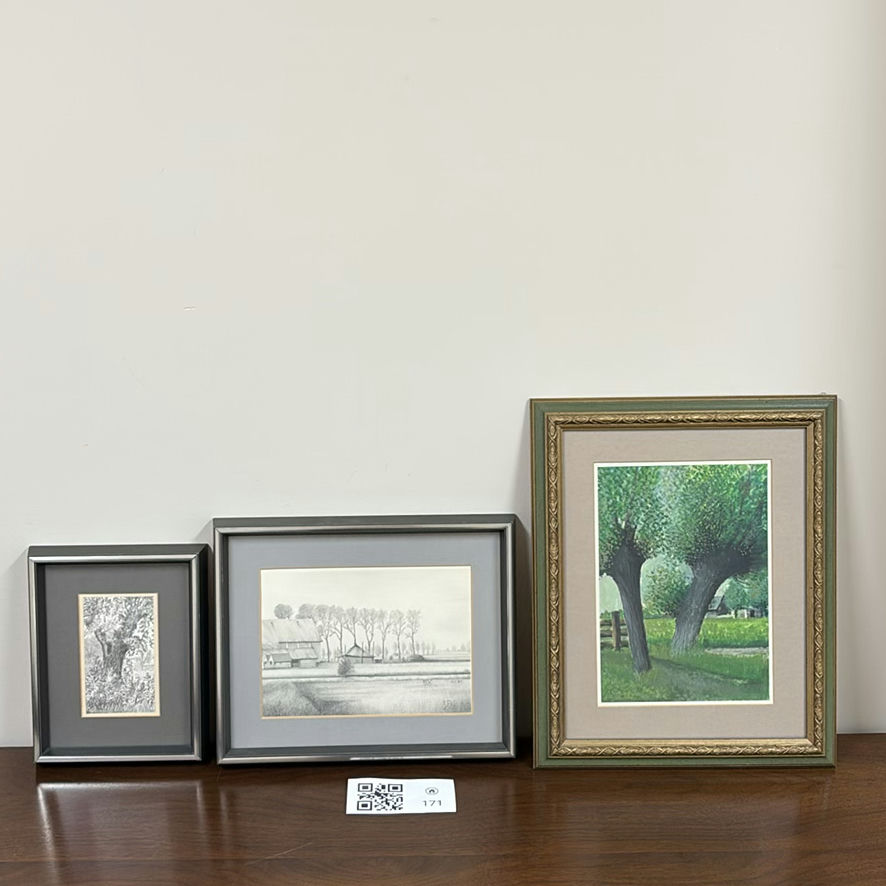 Three Framed Landscape and Tree Art Prints - image 1 of 13
