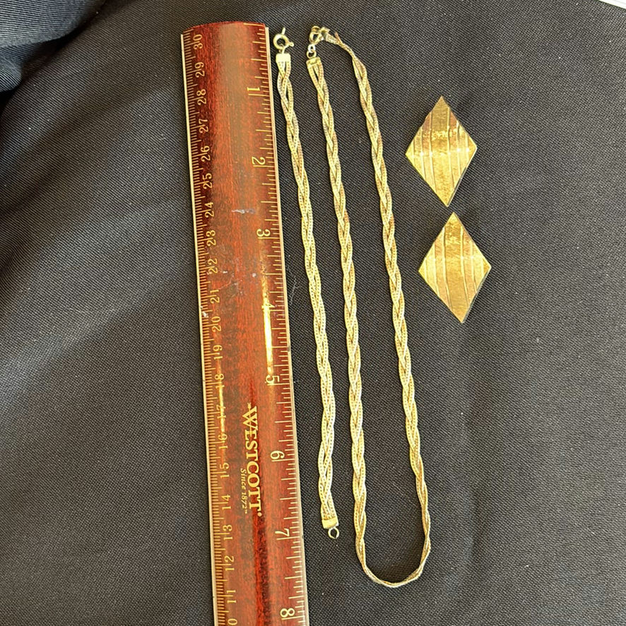 Tri-Coloured 10K Gold Jewelry Set - image 4 of 11