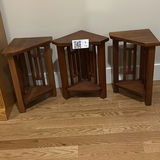 Set of Three Handcrafted Corner Tables by Chris Vigliotti - thumbnail 3 of 10