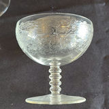 Assorted Etched Glass Dessert Cups and Glass Jar - thumbnail 6 of 18