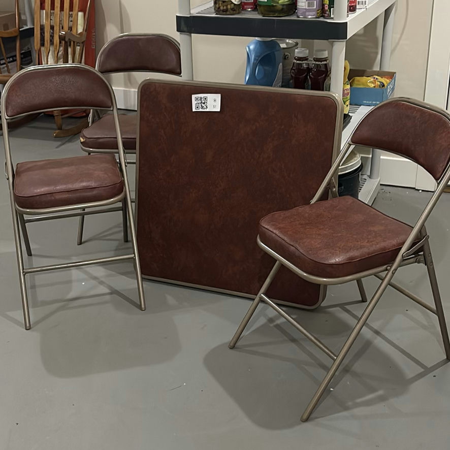 Cooey Folding Card Table and 3 Chairs - image 1 of 12