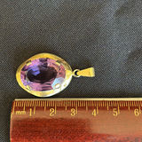 18K Gold Amethyst Pendant with Appraisal  - thumbnail 2 of 10