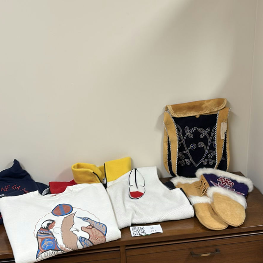 Indigenous Beaded & Fur Mitts, Satchel and First Nations Graphic Sweatshirts - image 1 of 20