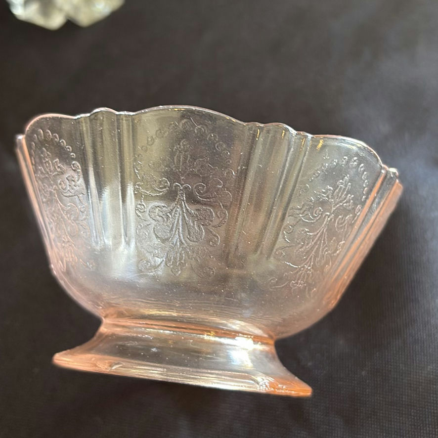 Assorted Etched Glass Dessert Cups and Glass Jar - image 13 of 18
