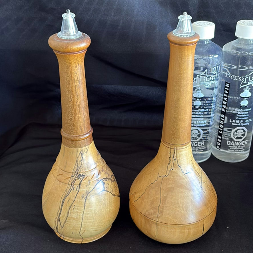 Wooden Bowl by Brahm Friedlander and Two Wooden Oil lamps by Ron Ball - image 8 of 11