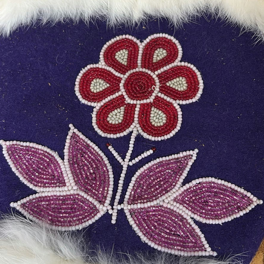 Indigenous Beaded & Fur Mitts, Satchel and First Nations Graphic Sweatshirts - image 10 of 20