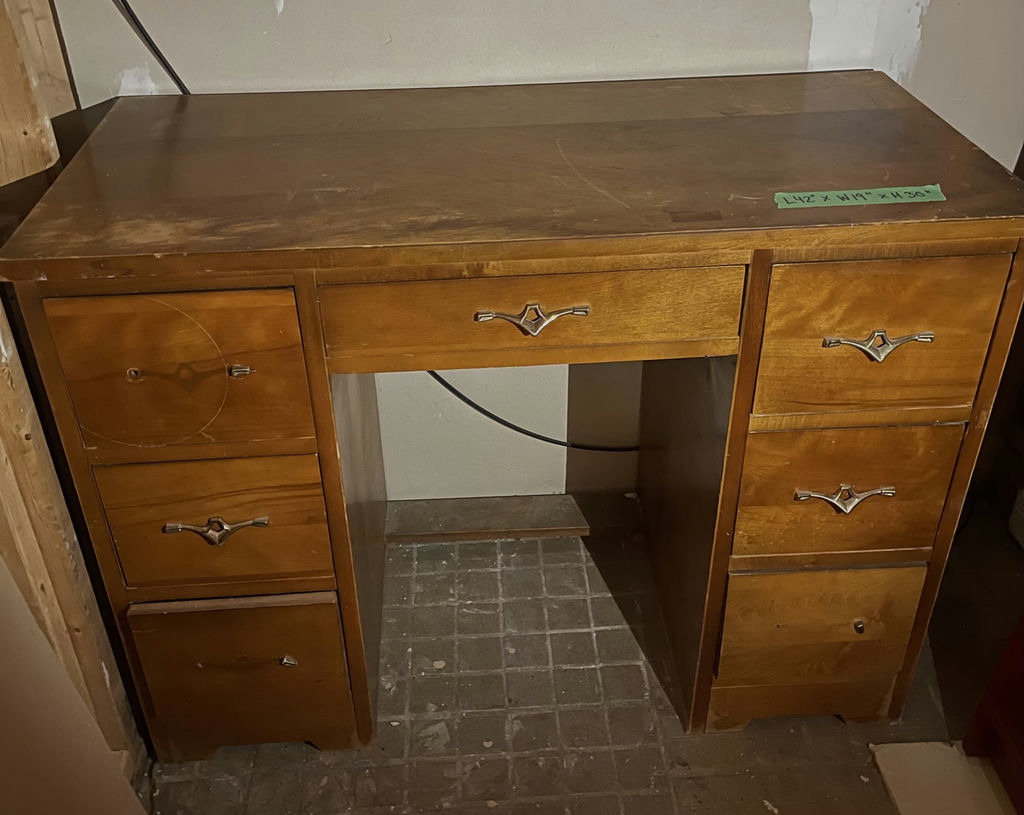 Wooden Desk with Drawers - image 1 of 4