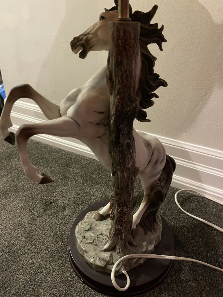Horse Figurine Table Lamp with Fabric Shade - image 4 of 8