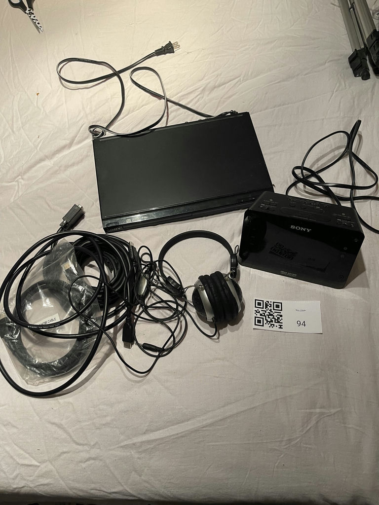 Sony DVP-SR200P CD/DVD Player with Sony Alarm Clock Radio, Headphones, and Cables - image 1 of 8