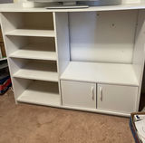 White Storage Cabinet with Shelves and Two-Door Cabinet - thumbnail 1 of 4