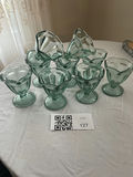 Set of Green Glass Dessert Cups - thumbnail 3 of 3