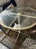 Outdoor Metal Chair and Round Glass Table - thumbnail 3 of 8