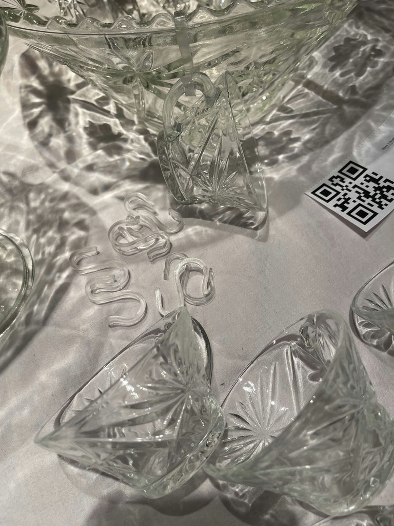 Glass Punch Bowl Set with Cups and Serving Bowls - image 7 of 7