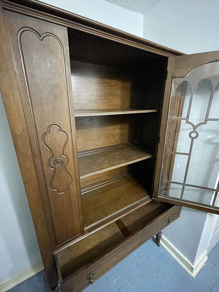 Wood Display Cabinet with Glass Door - image 2 of 5