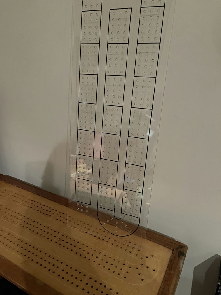 Wooden Cribbage Game Table - image 4 of 5