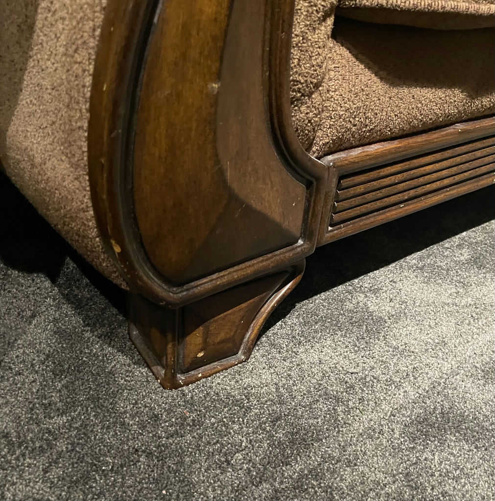 Brown Loveseat and Armchair - image 6 of 9