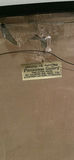 Hammered Metal Folding Tray Table and Framed Village Needlepoint Artwork - thumbnail 7 of 9