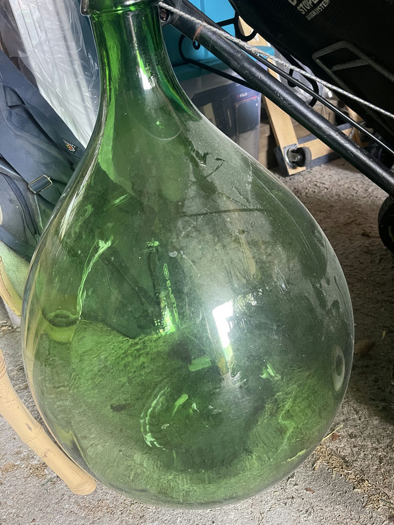 4 Large Wine Jars- Green Glass And brown Glass Demijohn Bottles - image 4 of 4