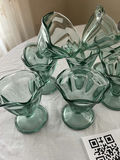 Set of Green Glass Dessert Cups - thumbnail 2 of 3