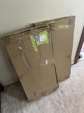 NEW Glass Triangle Table Top with Boxed VILA LINDVED Base/Stand -Black - thumbnail 4 of 5