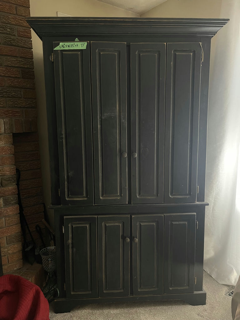 Black Wooden Storage Cabinet - image 7 of 7