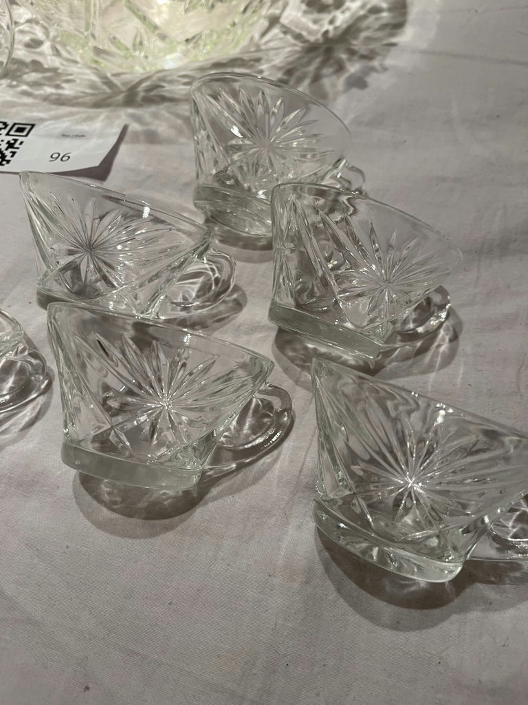Glass Punch Bowl Set with Cups and Serving Bowls - image 4 of 7