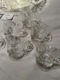 Glass Punch Bowl Set with Cups and Serving Bowls - thumbnail 4 of 7