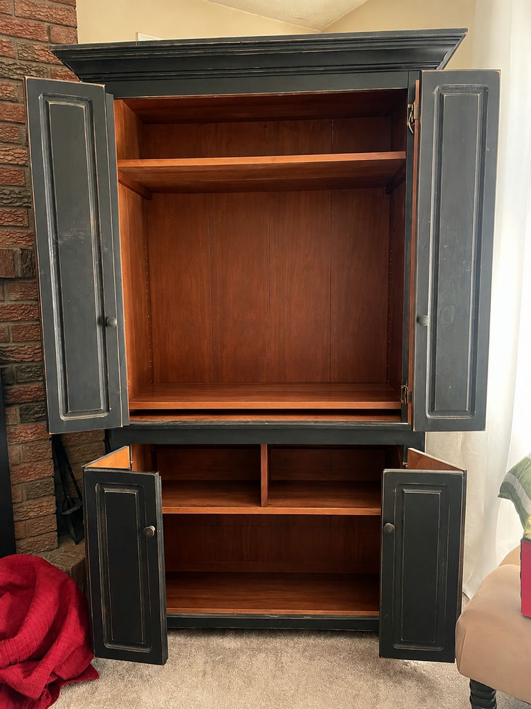 Black Wooden Storage Cabinet - image 3 of 7