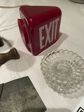 Vintage - Radio, Lamps, Red Glass Exit Sign, Glass Dishes, and Metal Tool - thumbnail 7 of 9