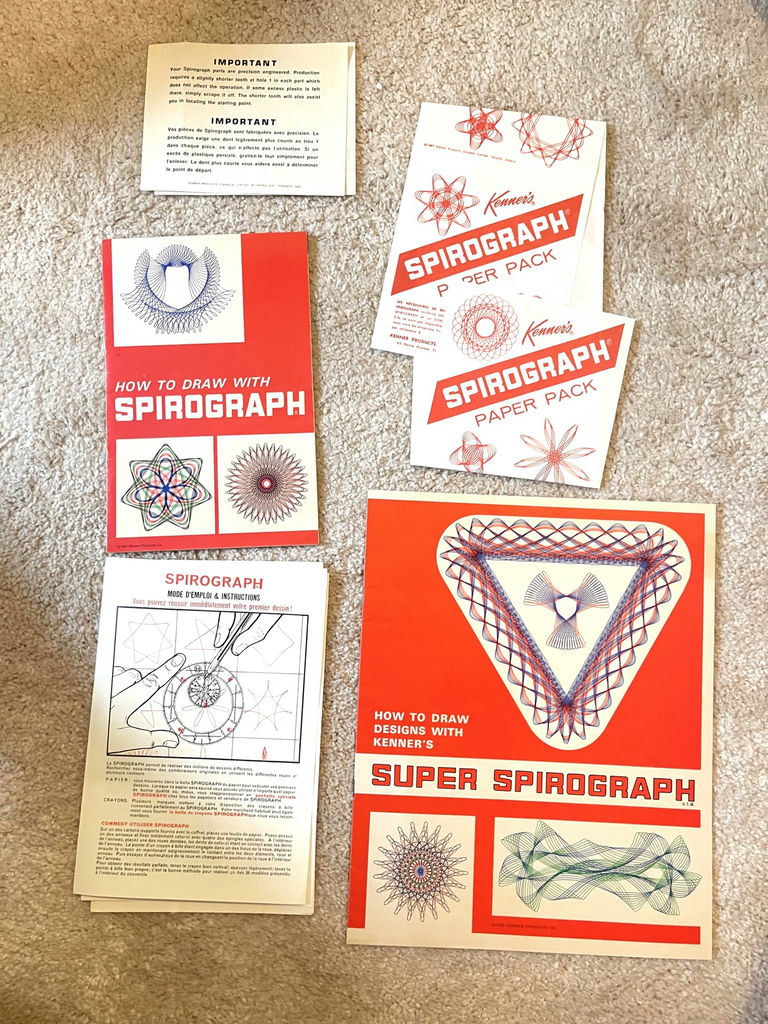 Vintage Kenner Spirograph Drawing Set with Accessories and Instruction Booklets - image 3 of 5