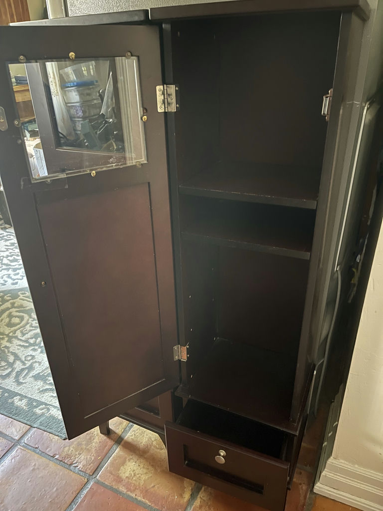 Pair of Dark Wood Storage Cabinets - image 3 of 5
