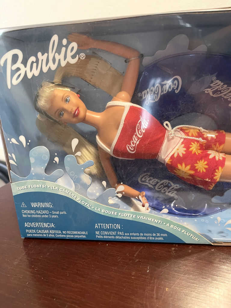 1999 Vintage Barbie Coca-Cola Splash Doll with Inflatable Tube - image 10 of 10