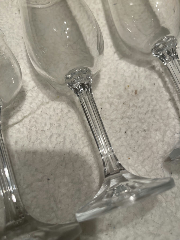 Glass Vase, Basket Dish, and Four Stemmed Glasses - image 5 of 5