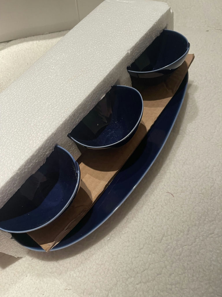 Diane von Furstenberg Blue Serving Tray and Bowl Set - image 8 of 9
