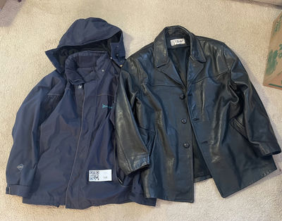 2 Men’s Jackets: Hooded Jacket and Perfect Leather Jacket - Image 1 of 5