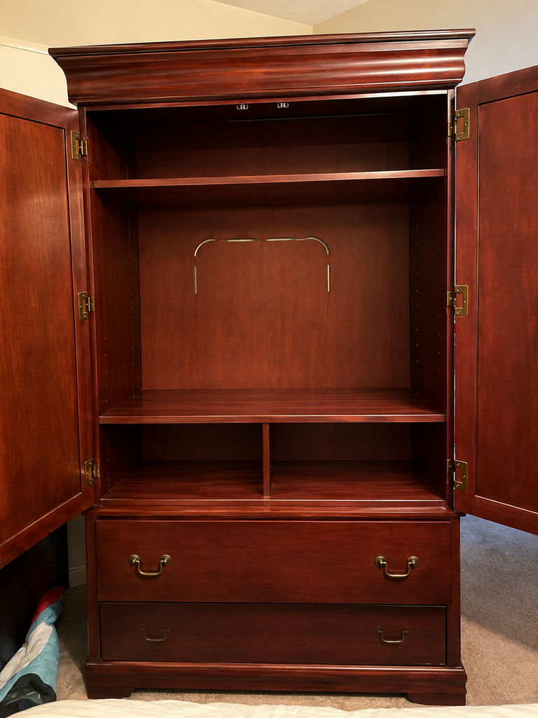 Wood Armoire Cabinet with Drawers - image 2 of 6
