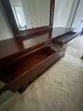 Wood Dresser with Mirror- 6 Drawer With Two Hidden Top Drawers - thumbnail 4 of 7