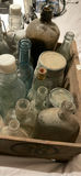 Vintage Assorted Glass Bottles and Jars in Wooden Crate - thumbnail 4 of 8
