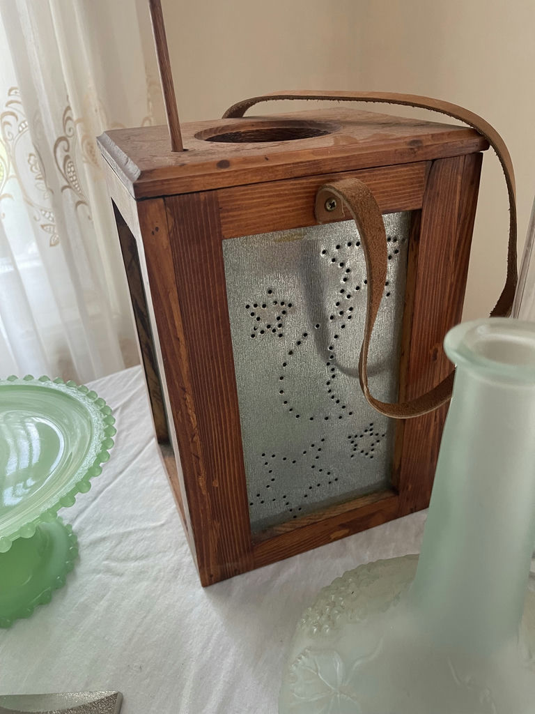 Assorted Decorative Glassware and Wooden Lantern - image 3 of 9