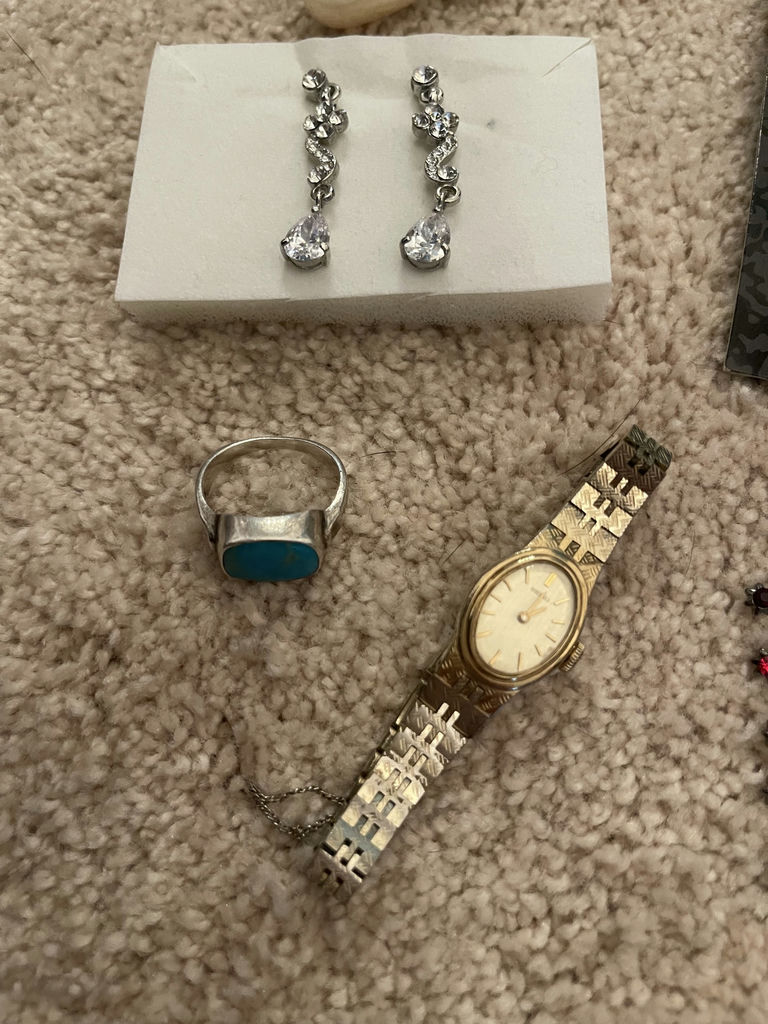 Assorted Jewelry, Watches, Ring Holder, and Sewing Machine Attachment Case - image 7 of 10