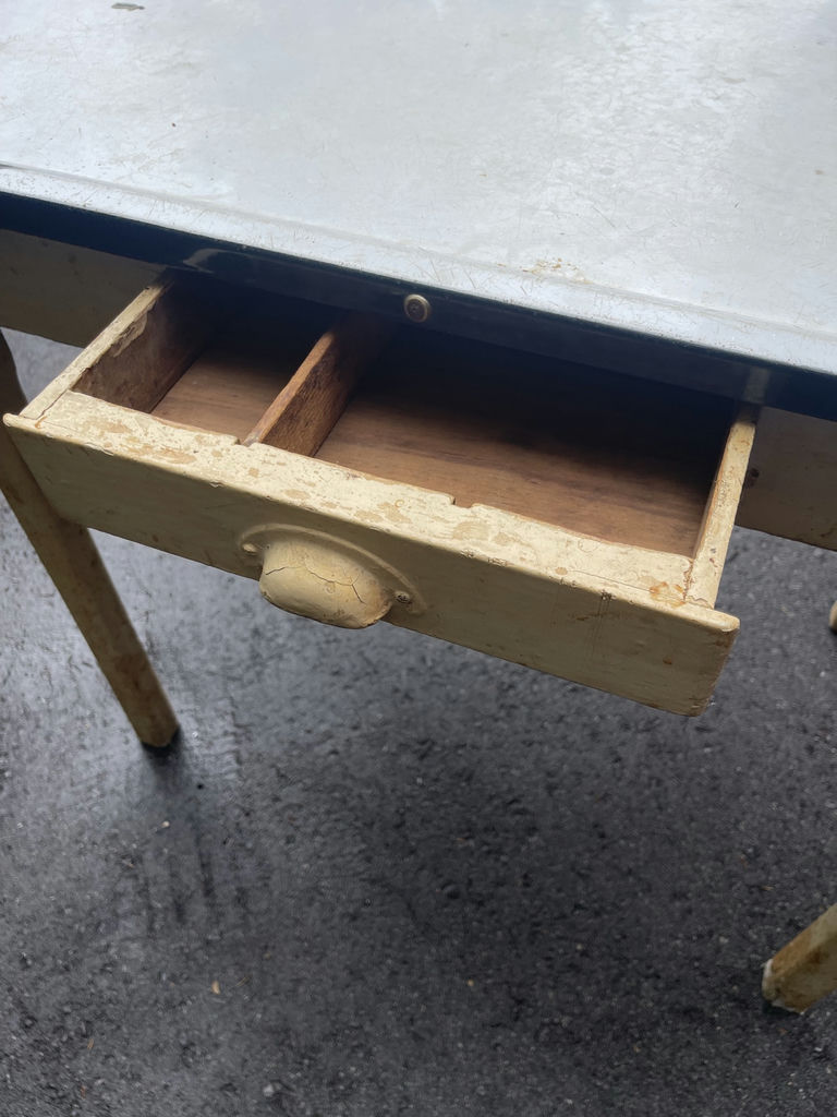 Metal Utility Table with Drawer - image 3 of 8