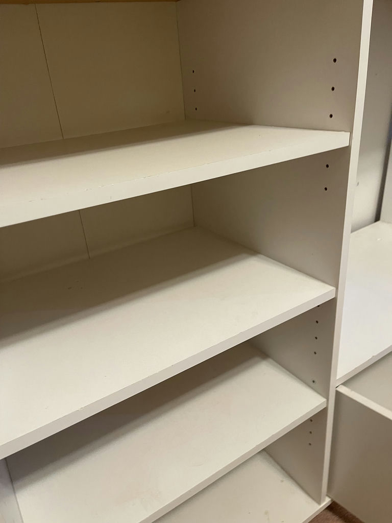 White Storage Cabinet with Shelves and Two-Door Cabinet - image 3 of 4