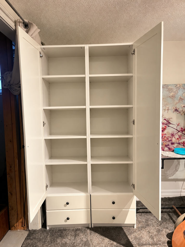White Storage Cabinet With Shelves and Drawers - image 2 of 5