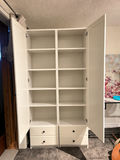 White Storage Cabinet With Shelves and Drawers - thumbnail 2 of 5