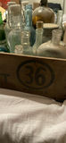 Vintage Assorted Glass Bottles and Jars in Wooden Crate - thumbnail 3 of 8