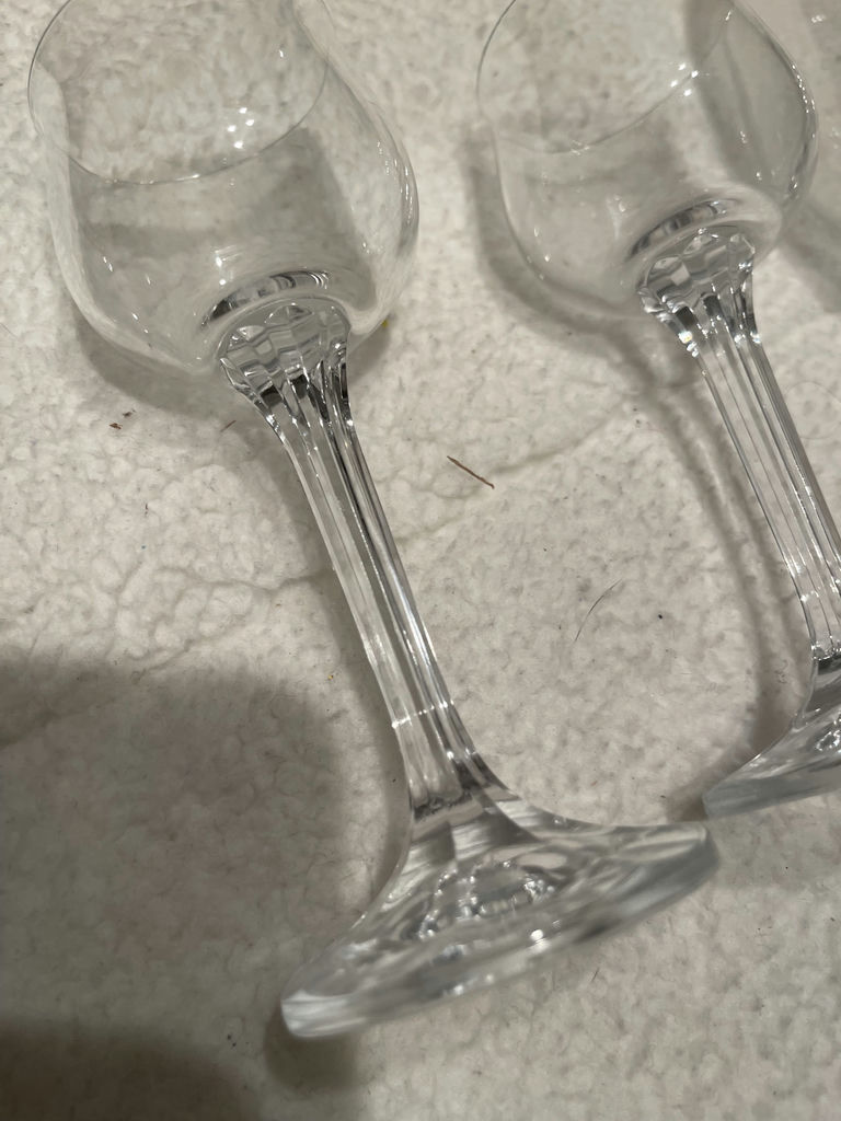 Glass Vase, Basket Dish, and Four Stemmed Glasses - image 4 of 5