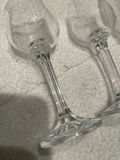 Glass Vase, Basket Dish, and Four Stemmed Glasses - thumbnail 4 of 5