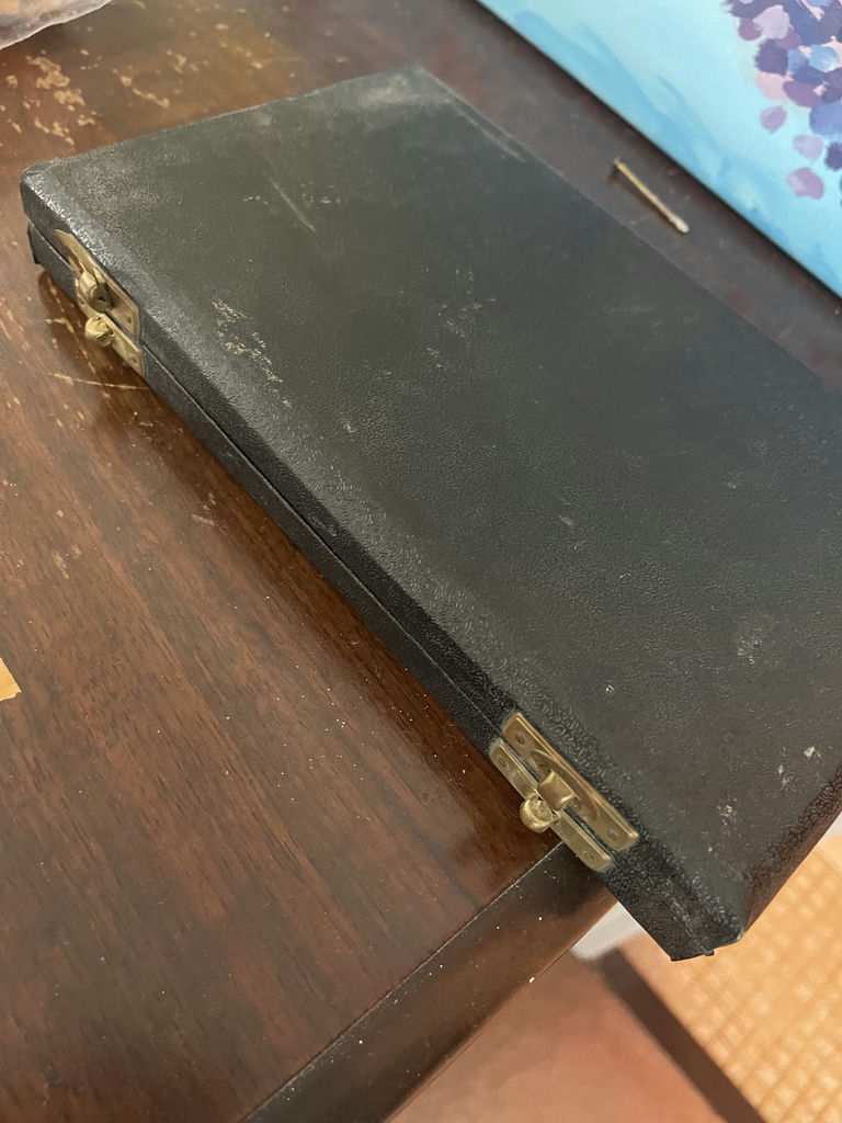 Vintage Brass Balance Scale Set with Weights and Case - image 2 of 10