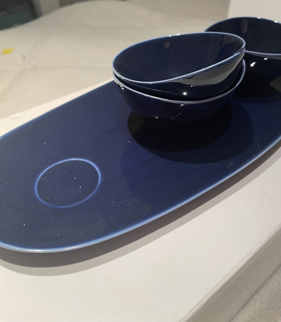 Diane von Furstenberg Blue Serving Tray and Bowl Set - image 3 of 9